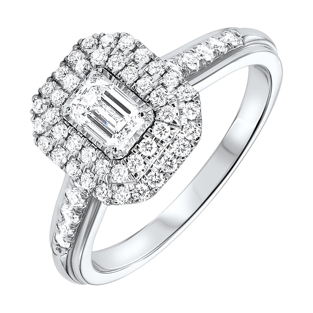 14Kt White Gold Diamond 3/4Ctw Ring