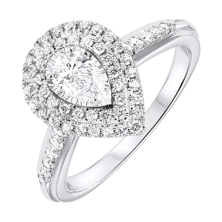 14Kt White Gold Diamond 3/4Ctw Ring