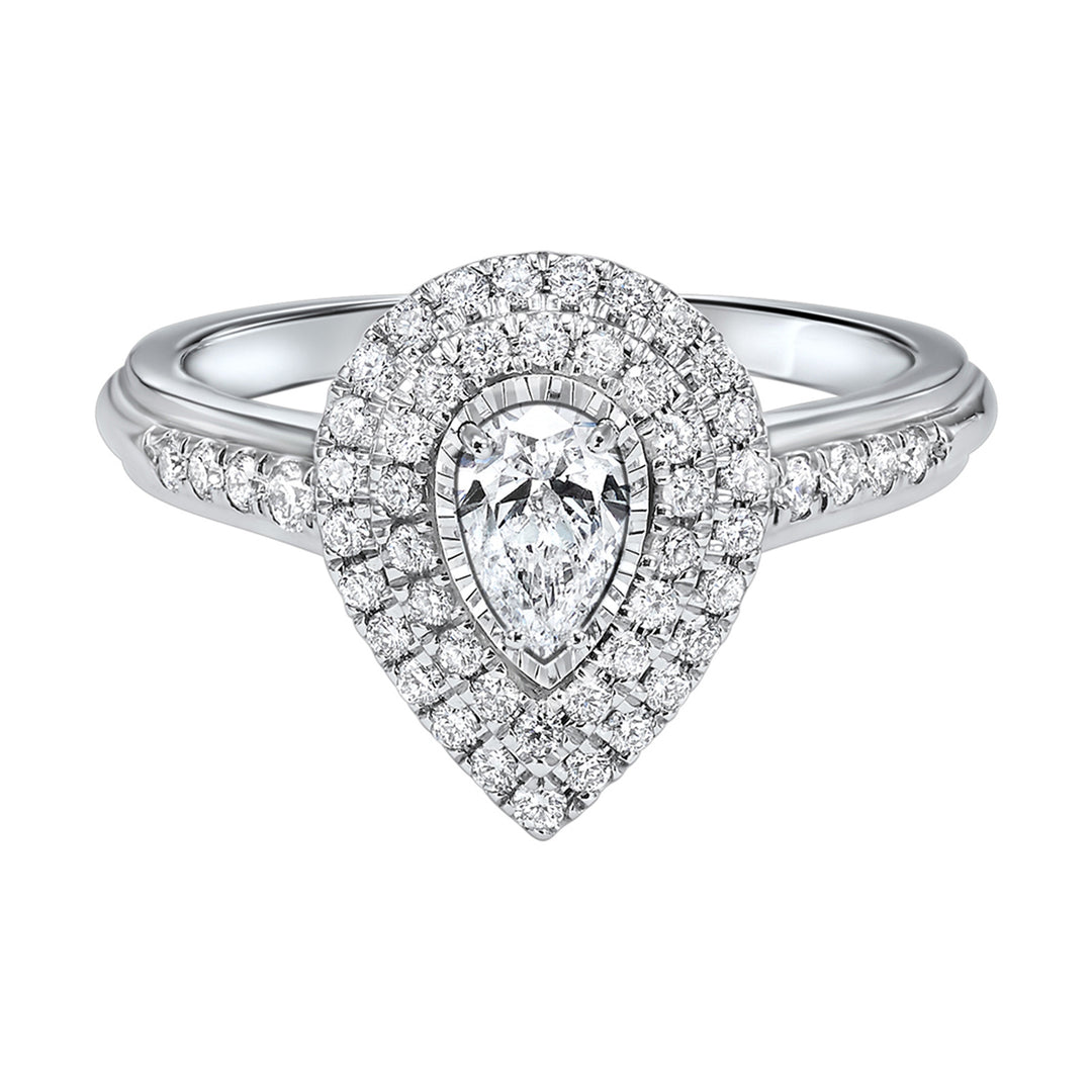14Kt White Gold Diamond 3/4Ctw Ring