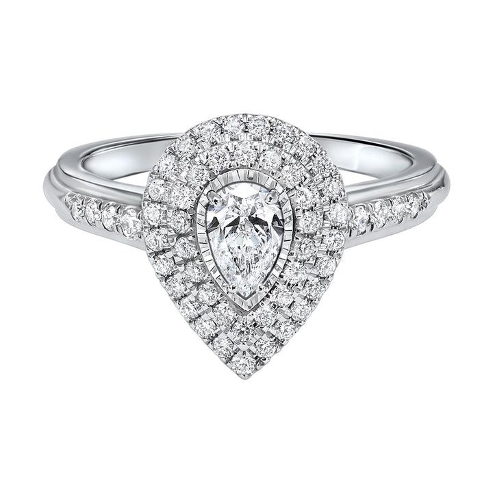 14Kt White Gold Diamond 3/4Ctw Ring