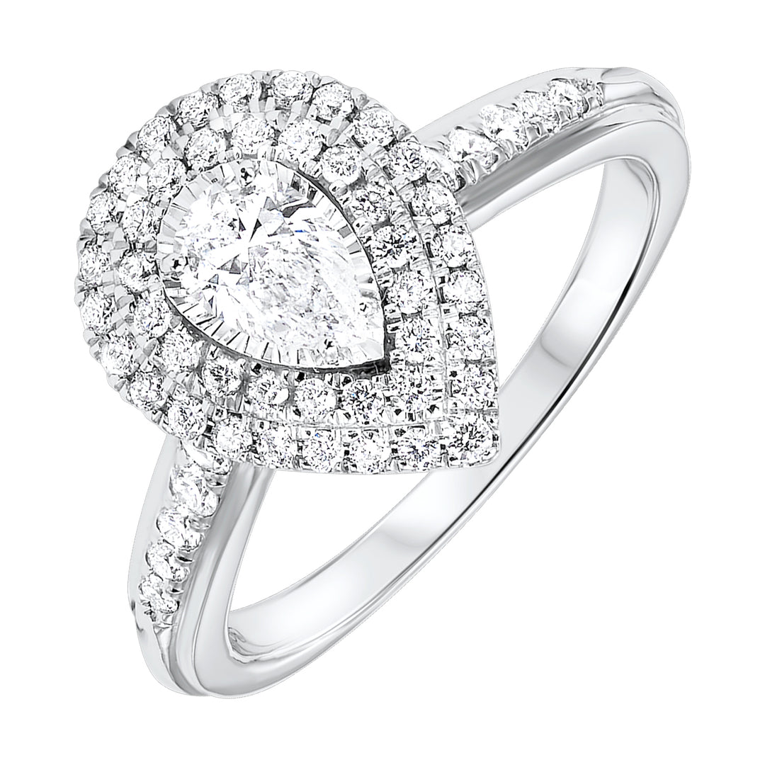 14Kt White Gold Diamond 3/4Ctw Ring
