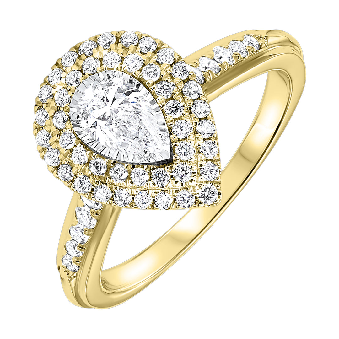 14Kt Yellow Gold Diamond 3/4Ctw Ring
