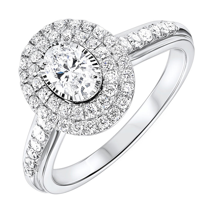 14Kt White Gold Diamond 3/4Ctw Ring