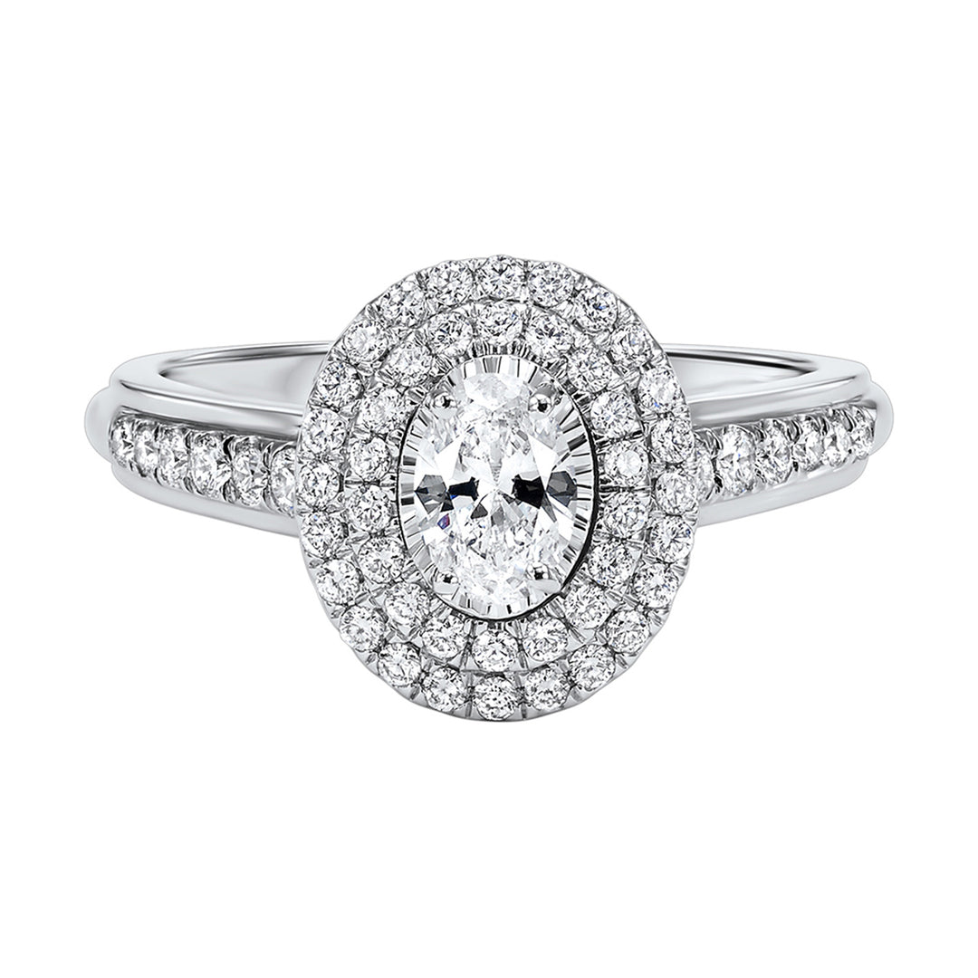 14Kt White Gold Diamond 3/4Ctw Ring