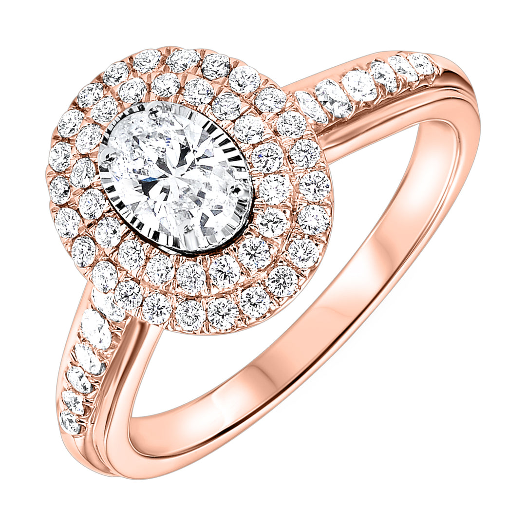 14Kt Rose Gold Diamond 3/4Ctw Ring