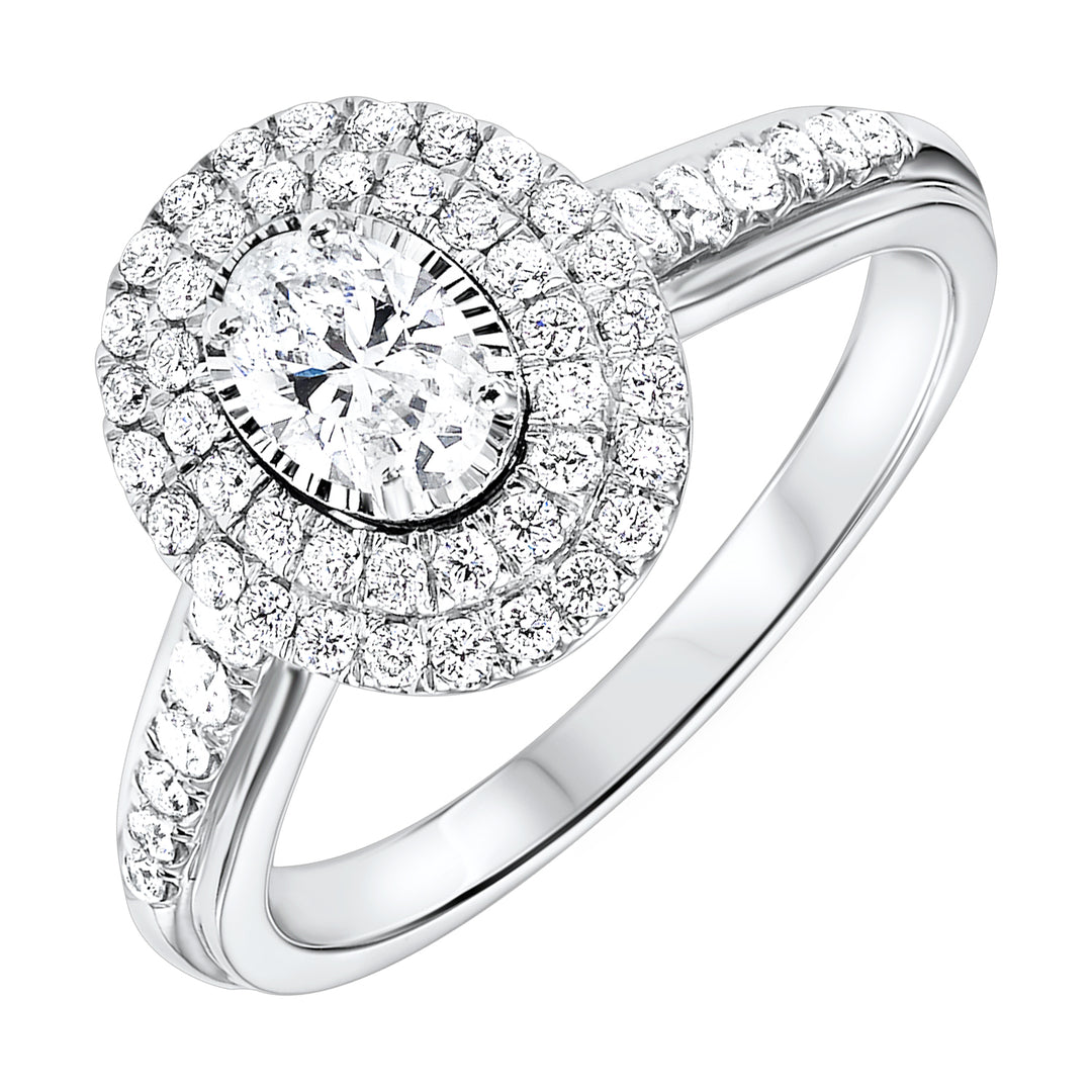 14Kt White Gold Diamond 3/4Ctw Ring