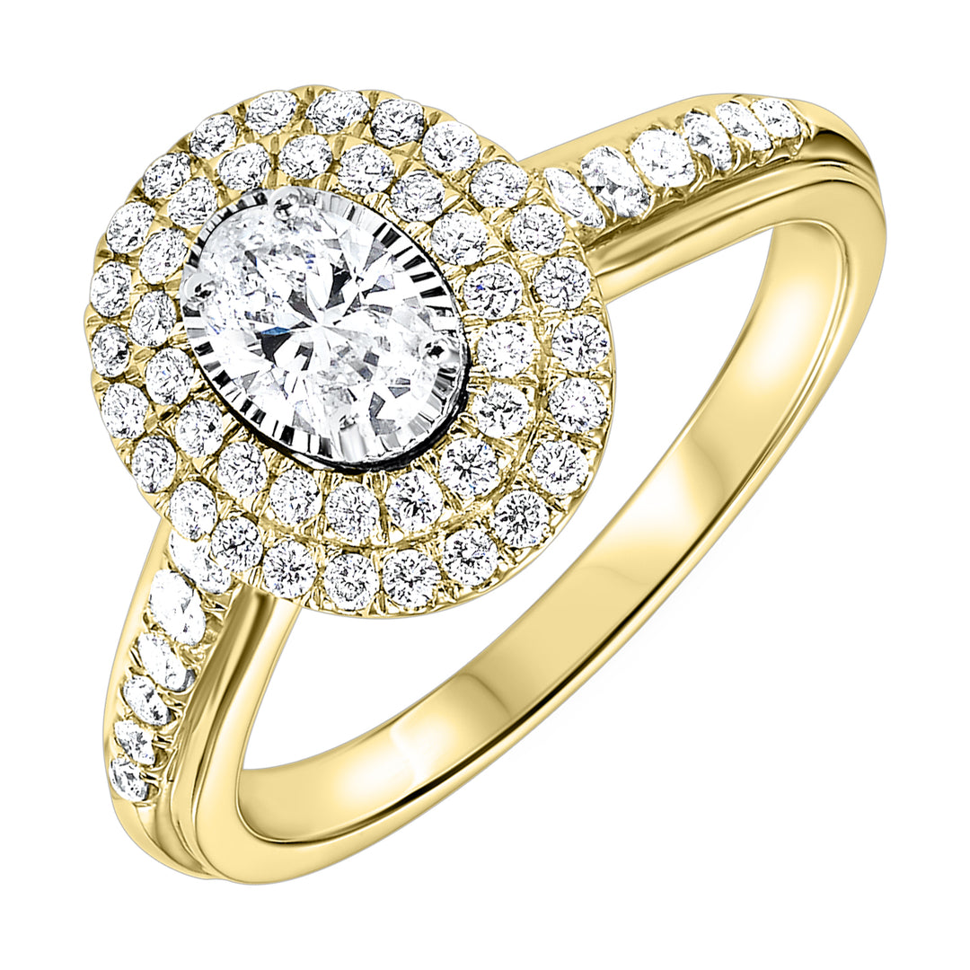 14Kt Yellow Gold Diamond 3/4Ctw Ring