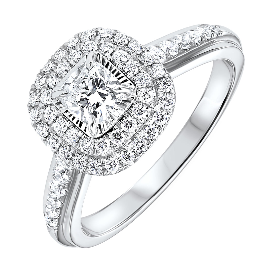 14Kt White Gold Diamond 3/4Ctw Ring