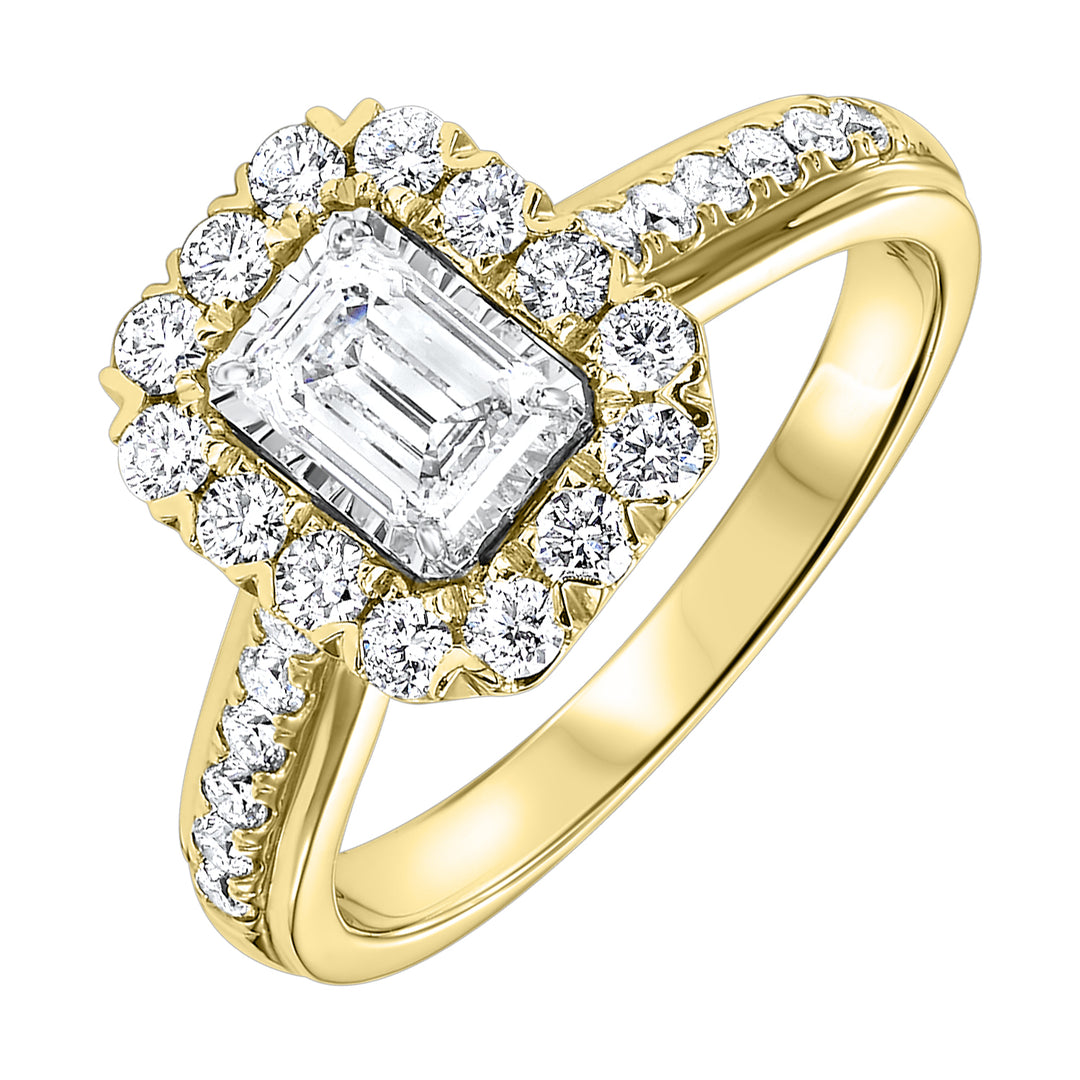 14Kt Yellow Gold Diamond 1Ctw Ring