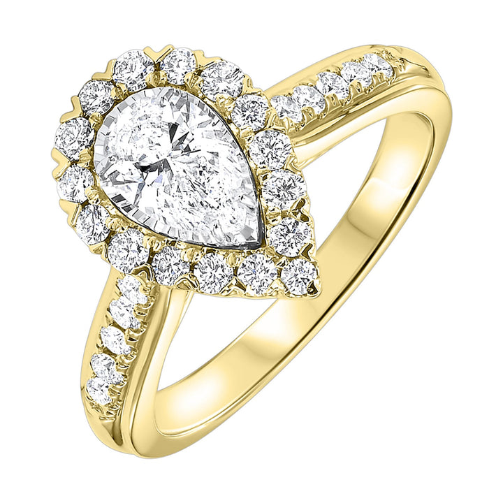 14Kt Yellow Gold Diamond 1Ctw Ring