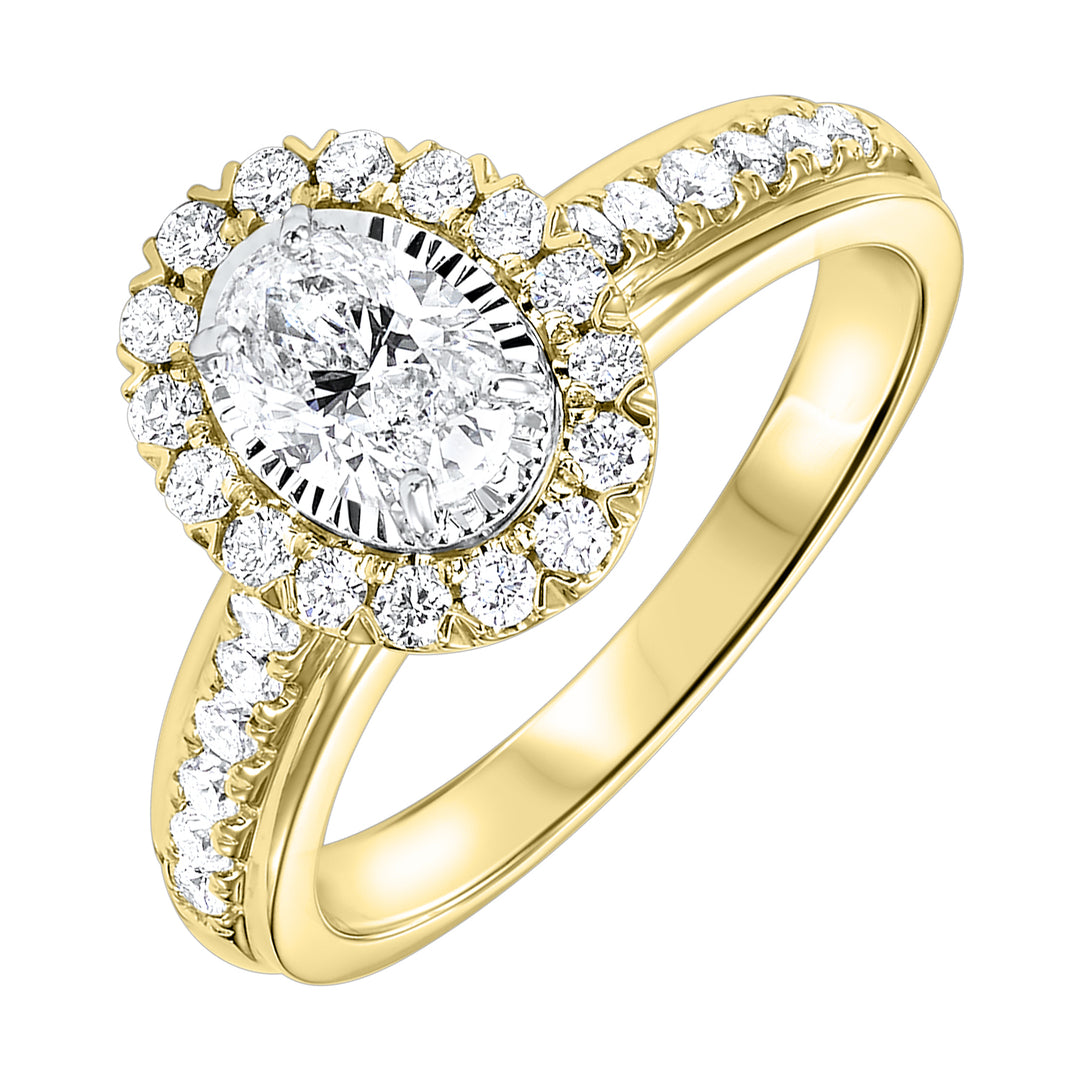 14Kt Yellow Gold Diamond 1Ctw Ring