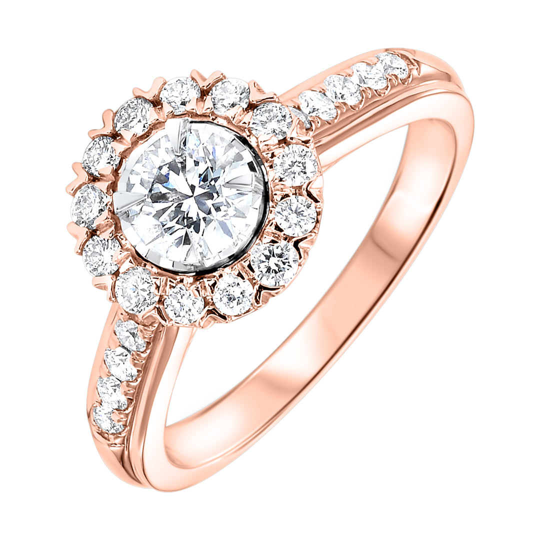 14Kt Rose Gold Diamond 1Ctw Ring