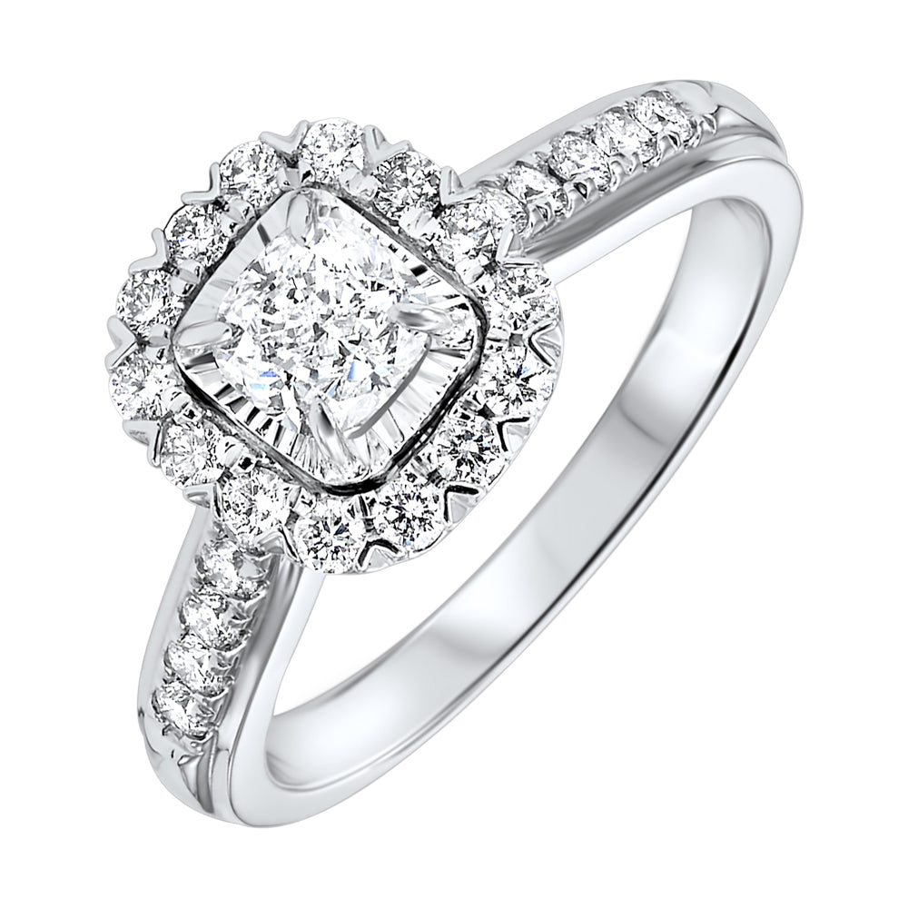 14Kt White Gold Diamond 1Ctw Ring