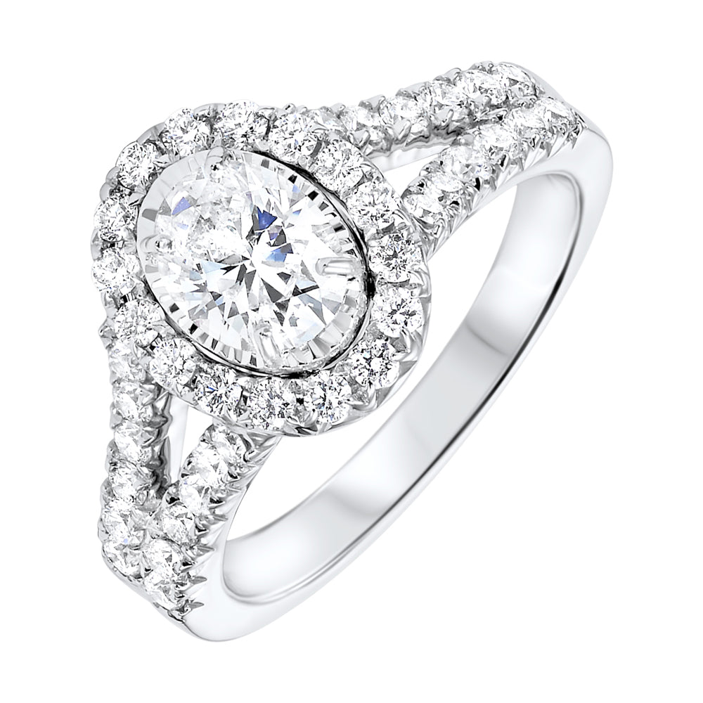 18Kt White Gold Diamond 1 1/2Ctw Ring