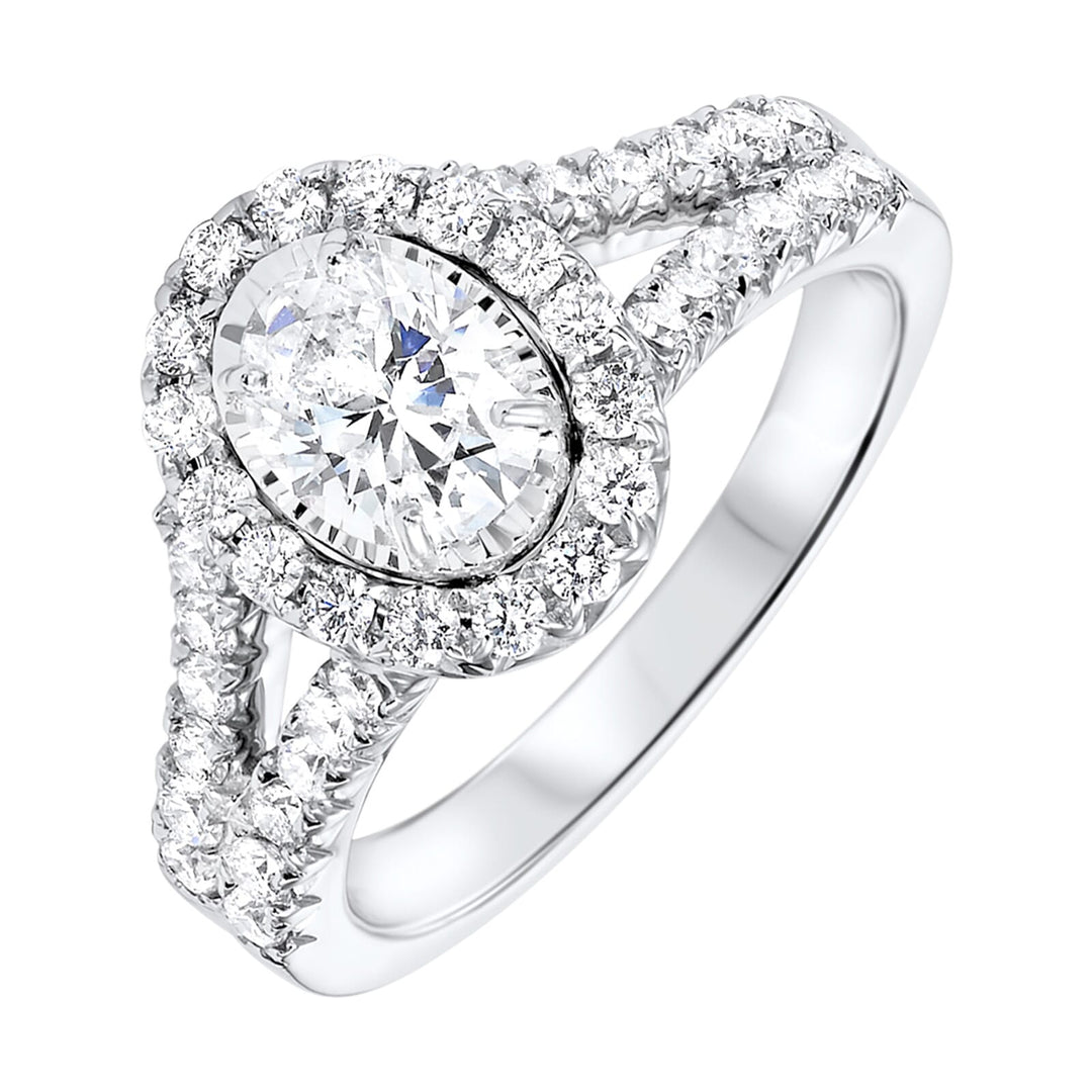 18Kt White Gold Diamond 1 1/2Ctw Ring
