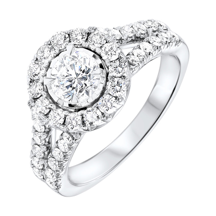 14Kt White Gold Diamond 1 5/8Ctw Ring