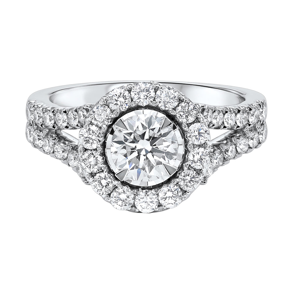 14Kt White Gold Diamond 1 5/8Ctw Ring
