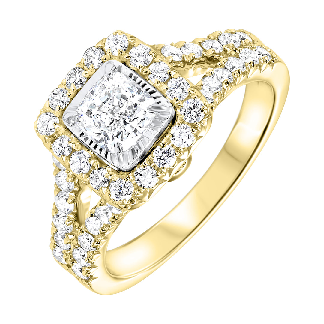 14Kt Yellow Gold Diamond 1 1/2Ctw Ring