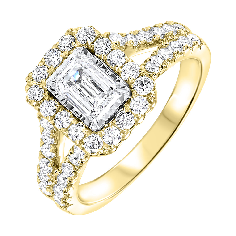 14Kt Yellow Gold Diamond 1 1/2Ctw Ring