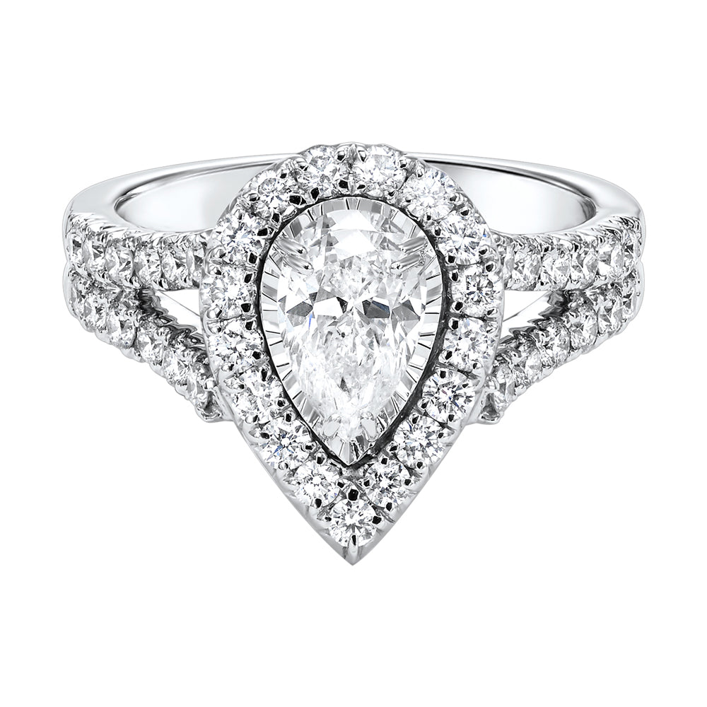 14Kt White Gold Diamond 1 5/8Ctw Ring