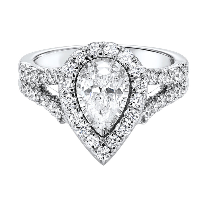 14Kt White Gold Diamond 1 5/8Ctw Ring