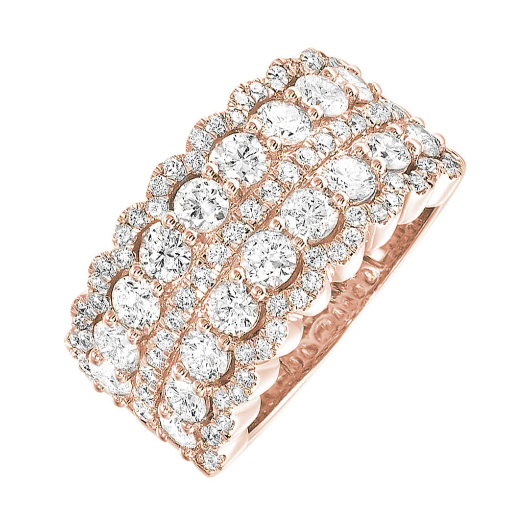14Kt Rose Gold Diamond 2Ctw Ring