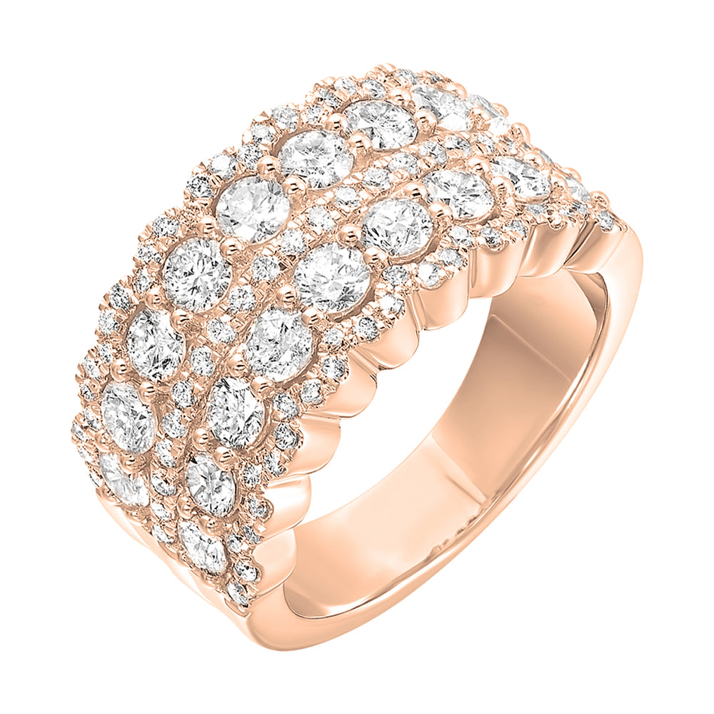 14Kt Rose Gold Diamond 2Ctw Ring