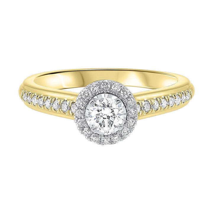 14Kt White Yellow Gold Diamond 1/2Ctw Ring