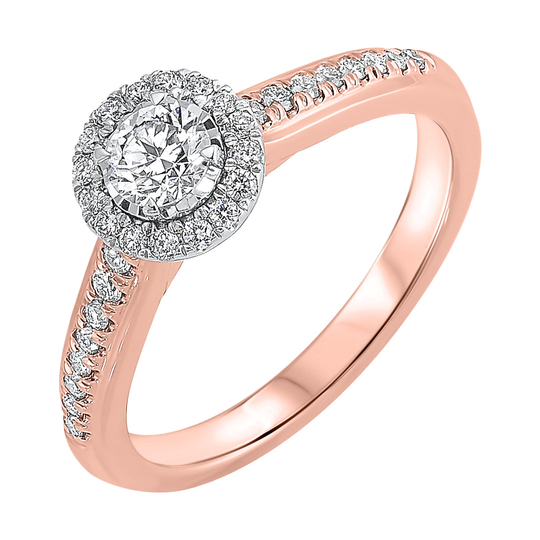 14Kt White Rose Gold Diamond 1/2Ctw Ring