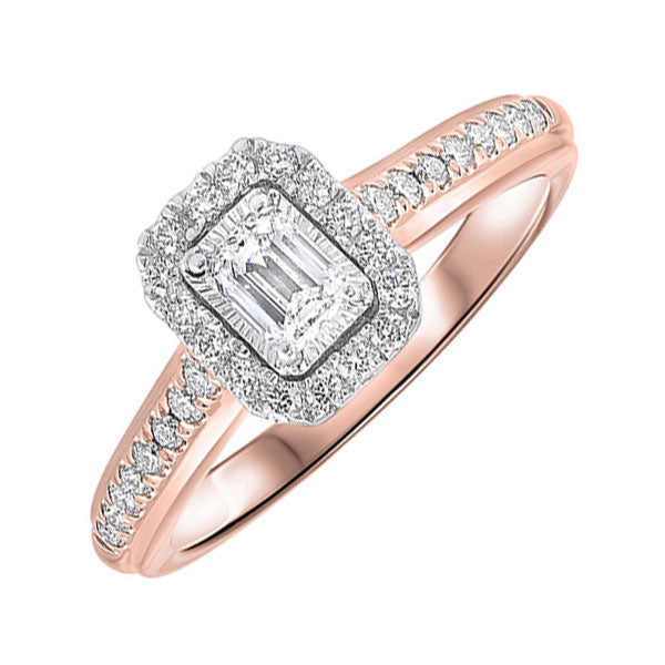 14Kt White Rose Gold Diamond 1/2Ctw Ring