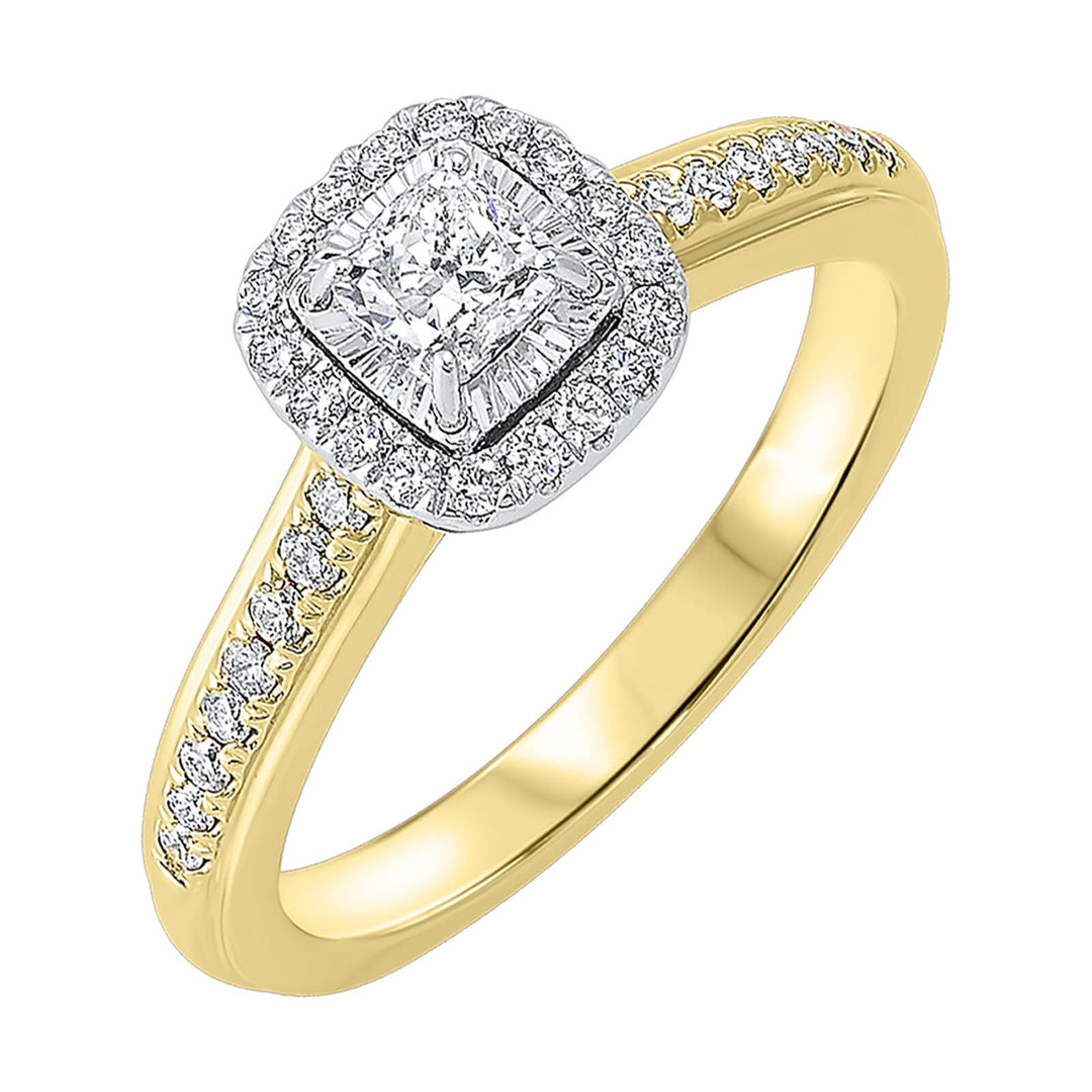 14Kt White Yellow Gold Diamond 5/8Ctw Ring