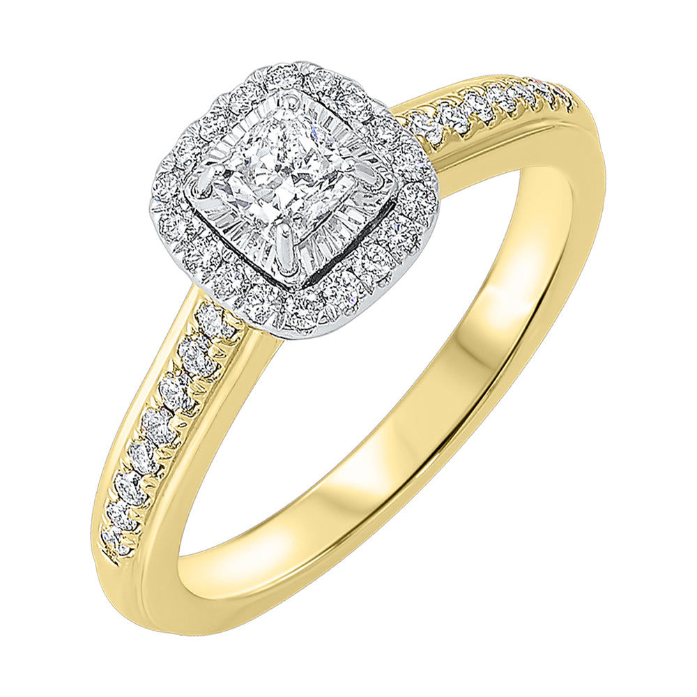14Kt White Yellow Gold Diamond 5/8Ctw Ring