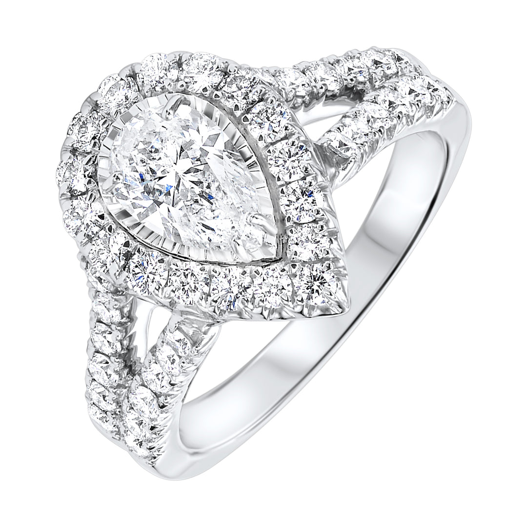 14Kt White Gold Diamond 1Ctw Ring