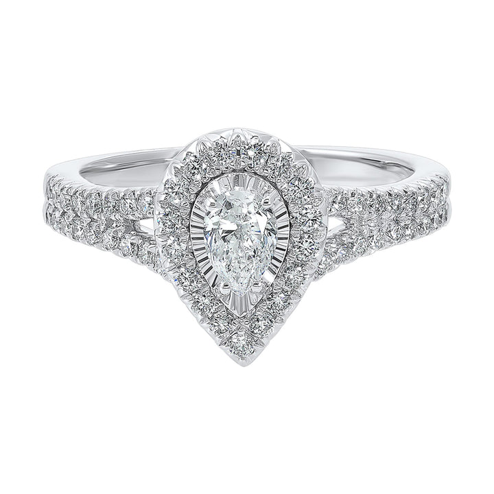 14Kt White Gold Diamond 3/4Ctw Ring