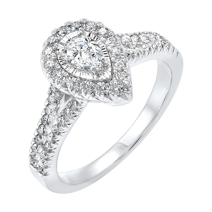 14Kt White Gold Diamond 3/4Ctw Ring