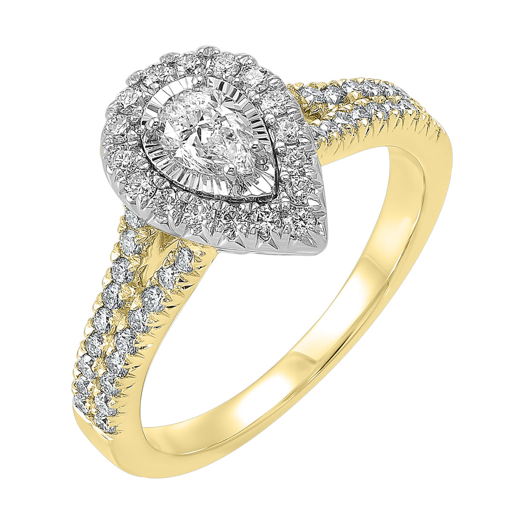 14Kt Yellow Gold Diamond 3/4Ctw Ring