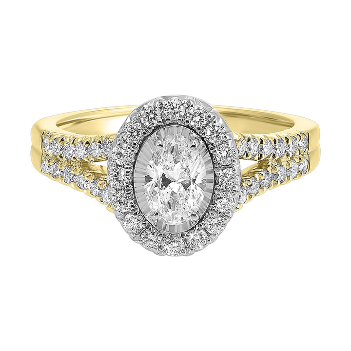 14Kt Yellow Gold Diamond 1Ctw Ring