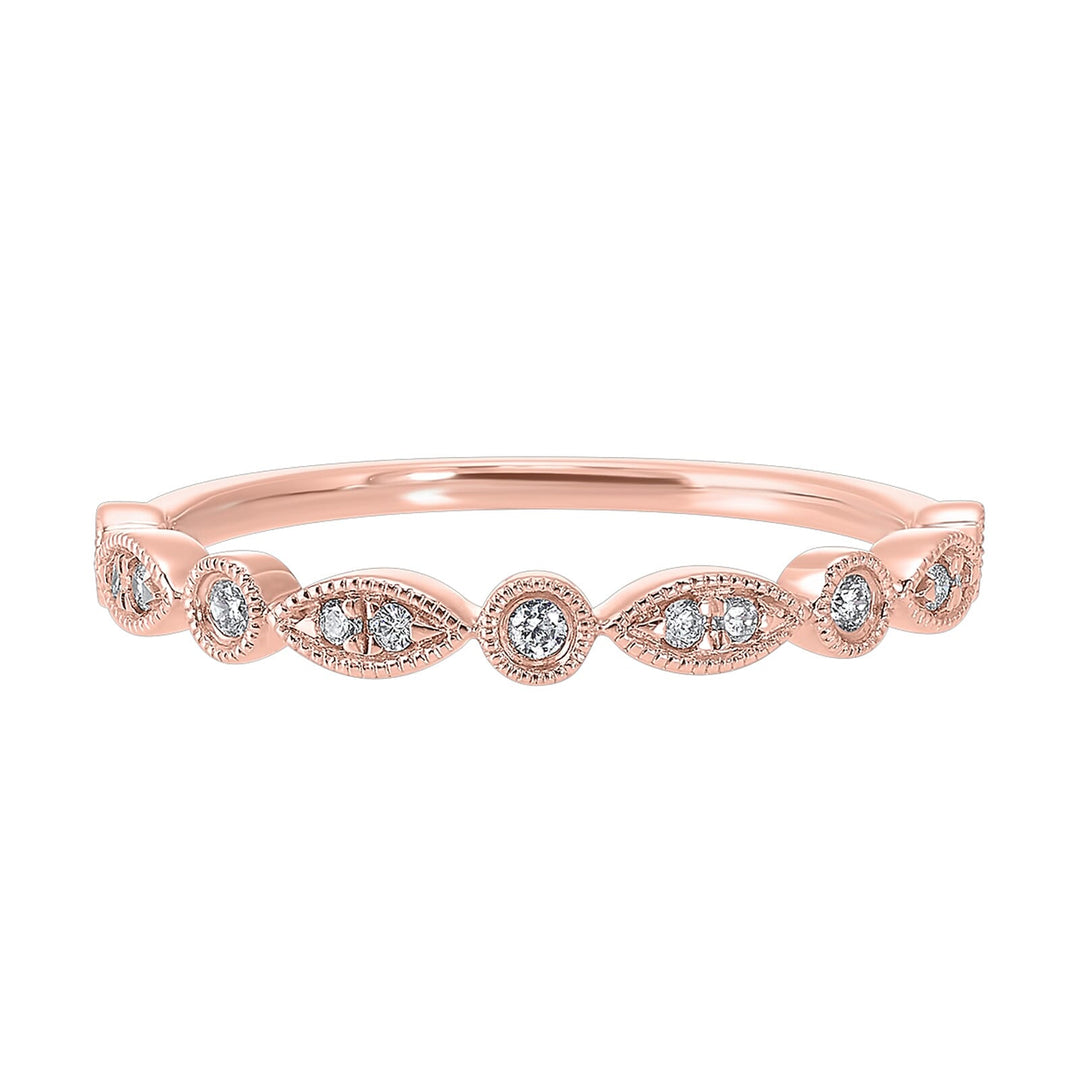 10Kt Rose Gold Diamond 1/10Ctw Ring