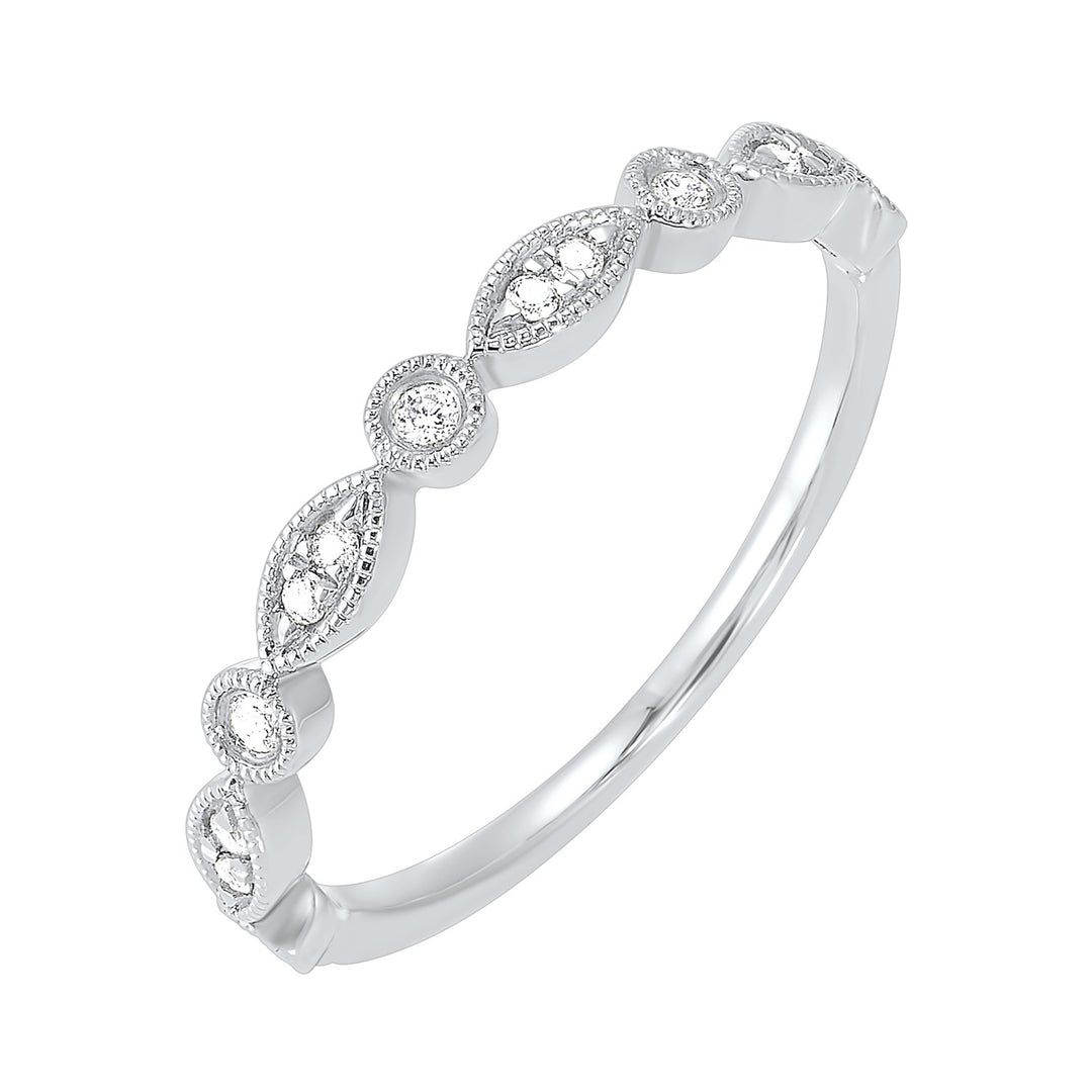 14Kt White Gold Diamond 1/10Ctw Ring