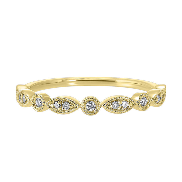14Kt Yellow Gold Diamond 1/10Ctw Ring