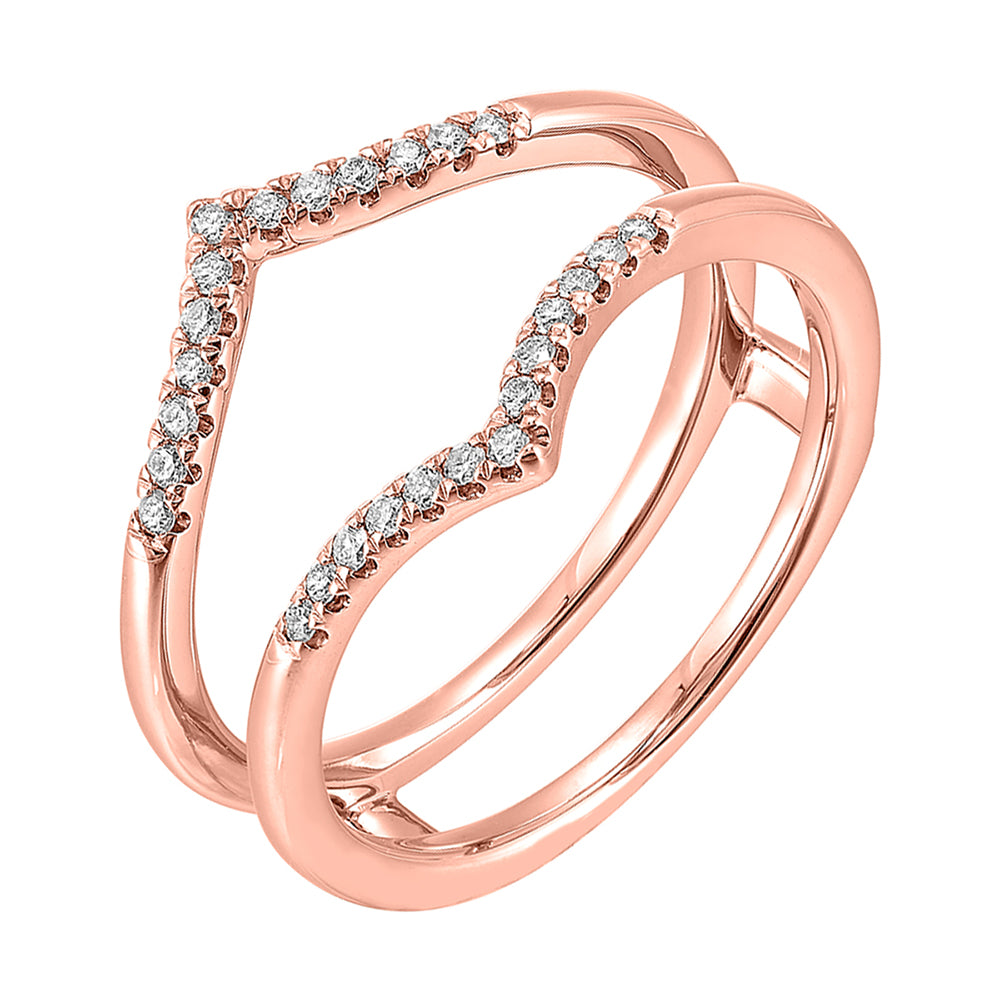 14Kt Rose Gold Diamond 1/7Ctw Ring