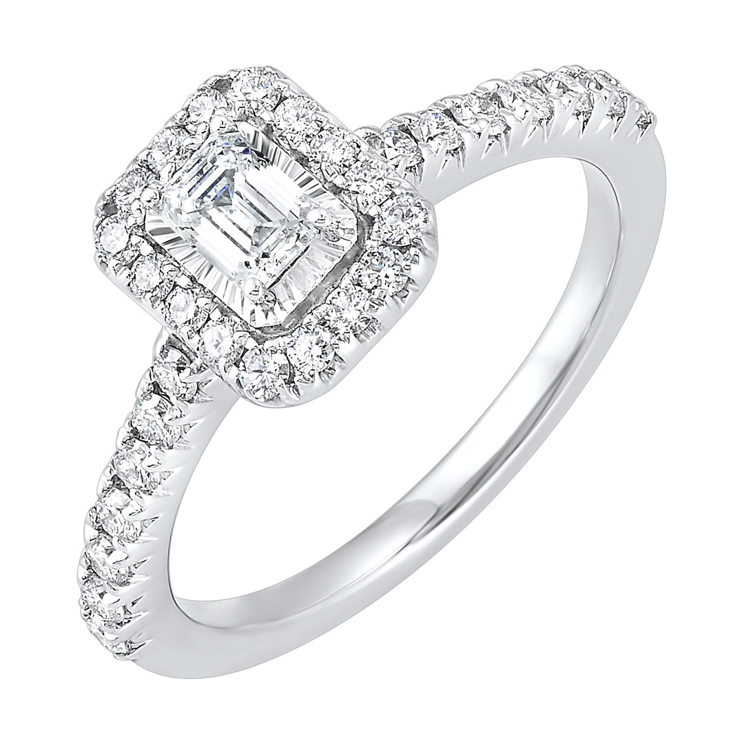 14Kt White Gold Diamond 3/4Ctw Ring