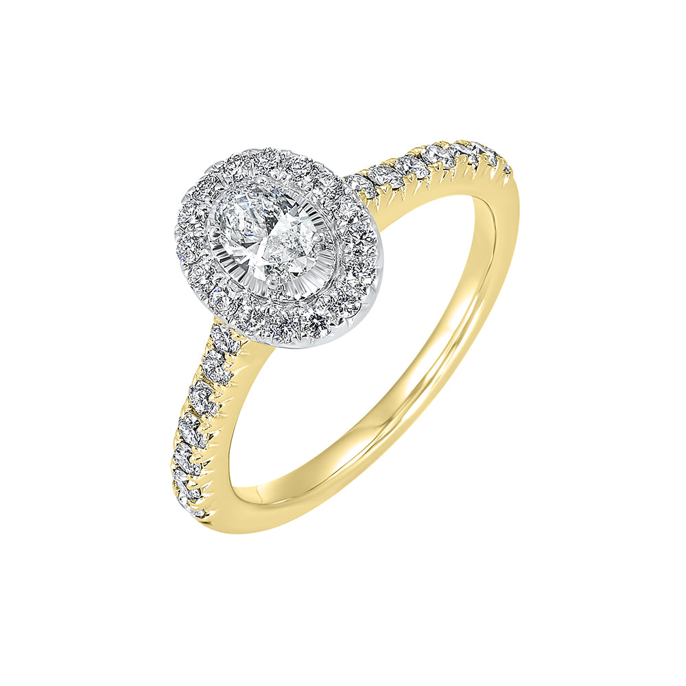 14Kt Yellow Gold Diamond 3/4Ctw Ring