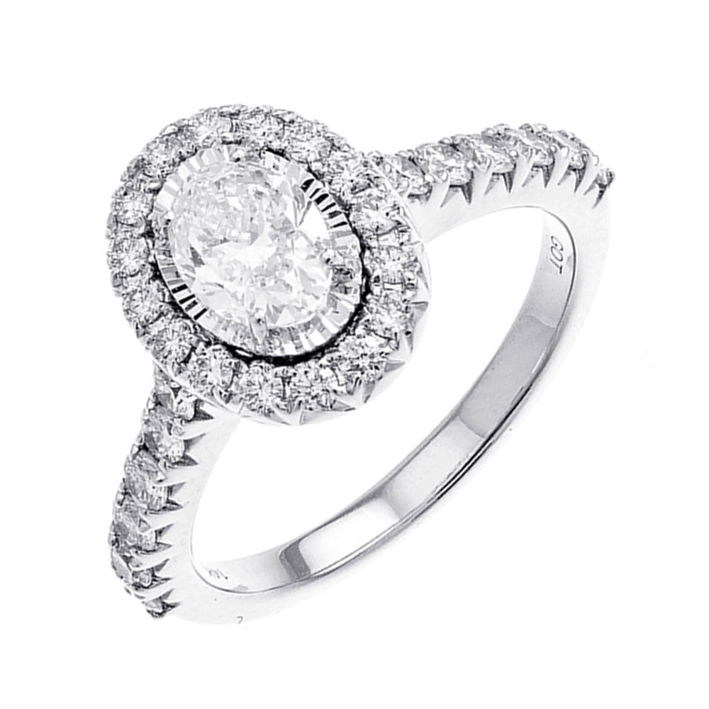 14Kt White Gold Diamond 1 1/2Ctw Ring