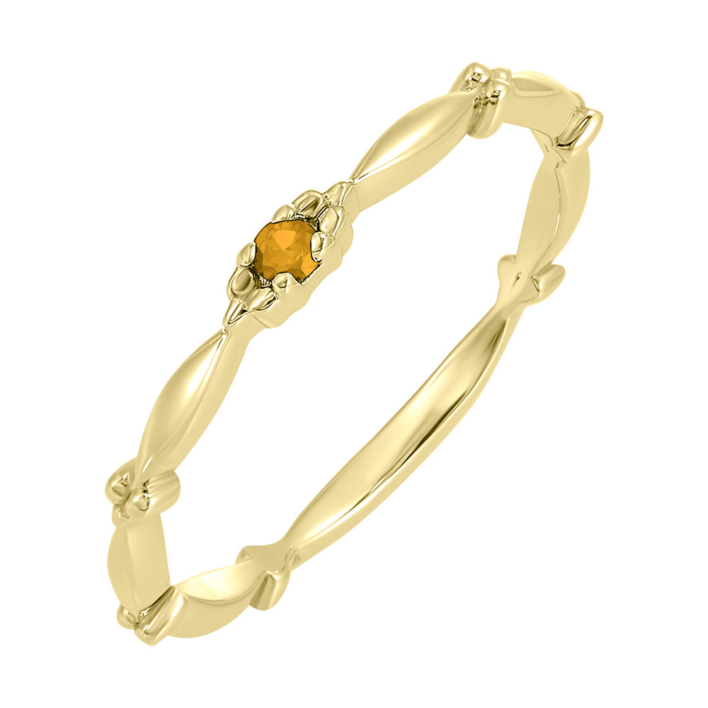 10Kt Yellow Gold Citrine 1/25Ctw Ring