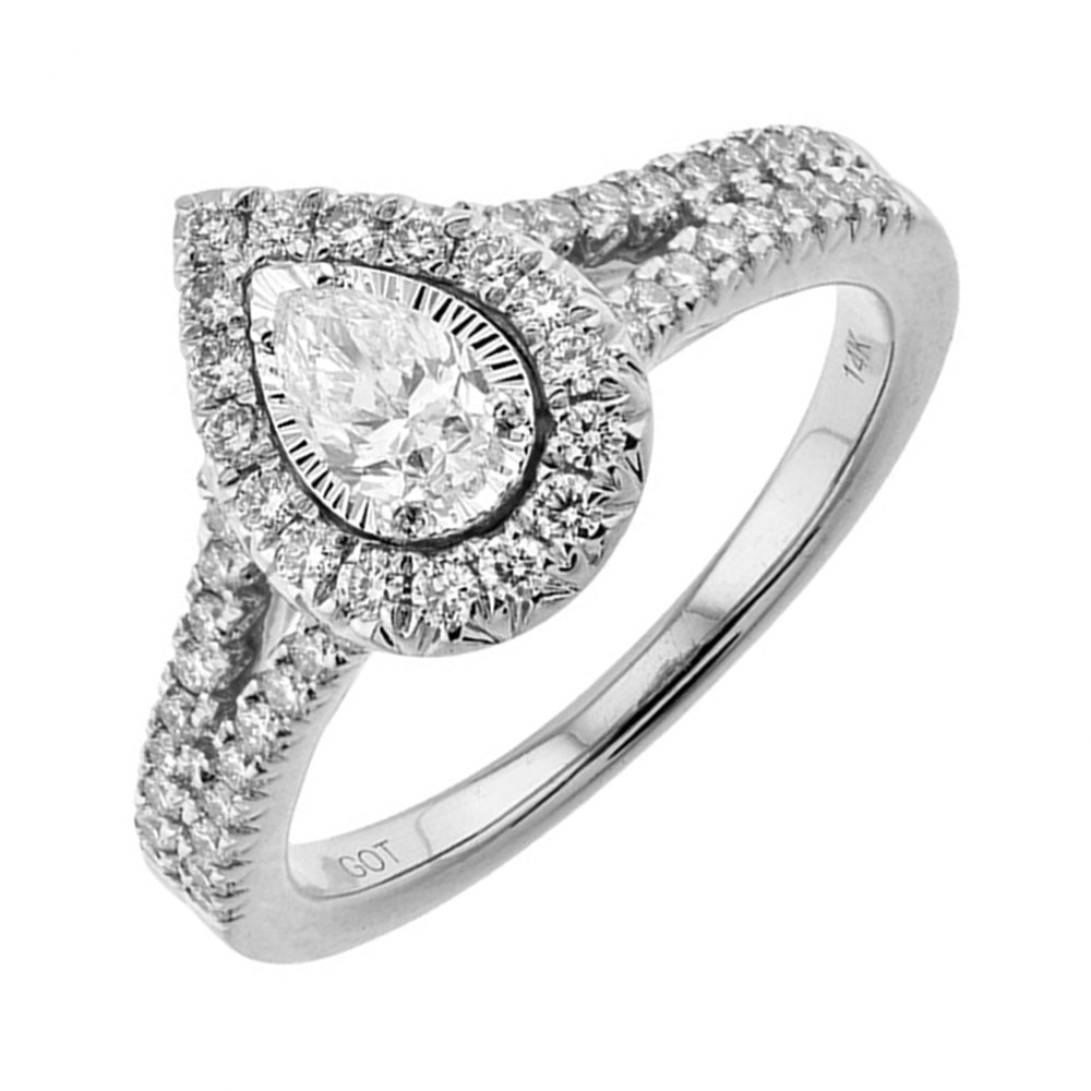 14Kt White Gold Diamond 3/4Ctw Ring