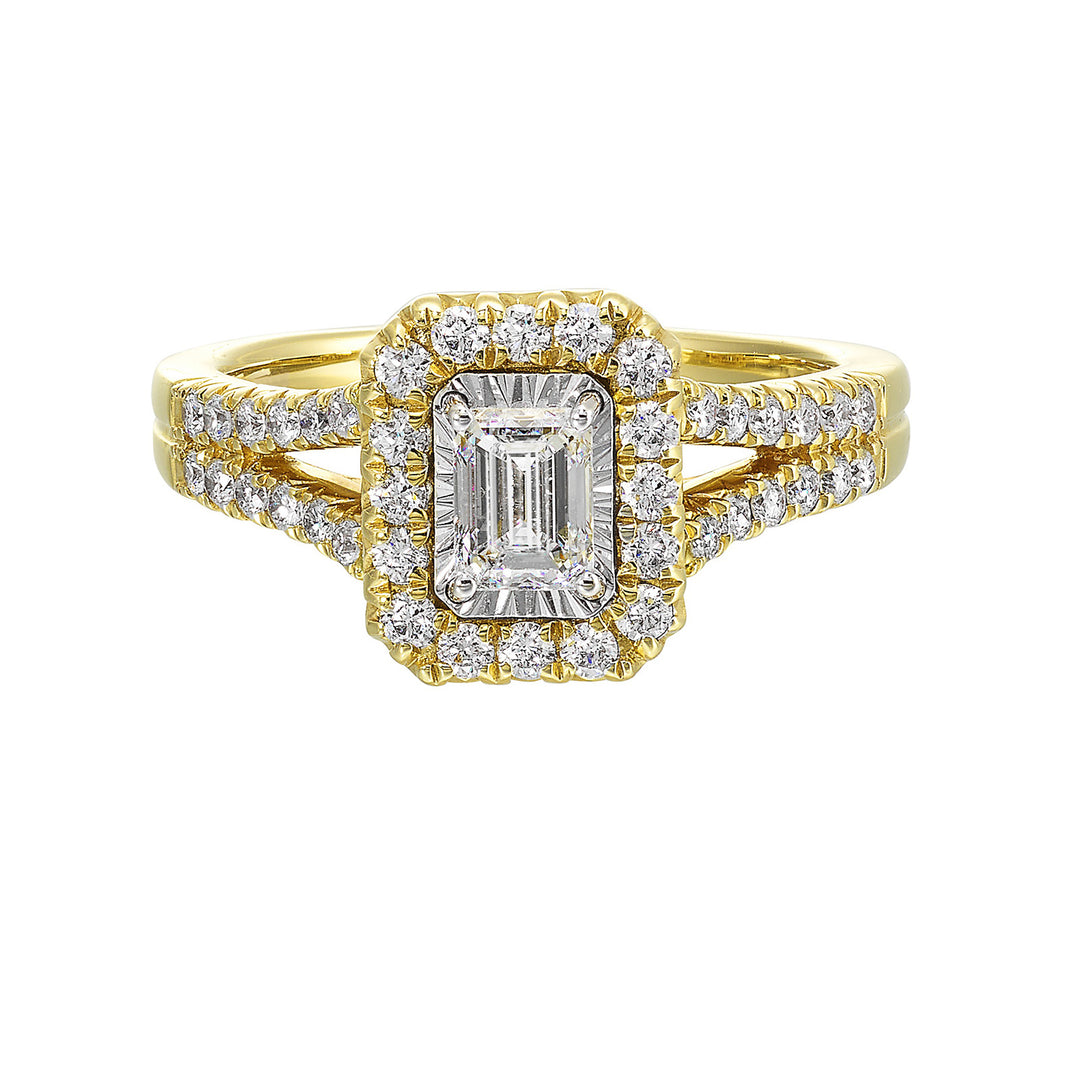 14Kt Yellow Gold Diamond 1Ctw Ring