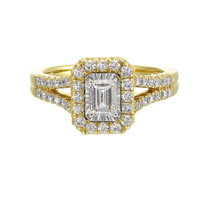 14Kt Yellow Gold Diamond 1Ctw Ring