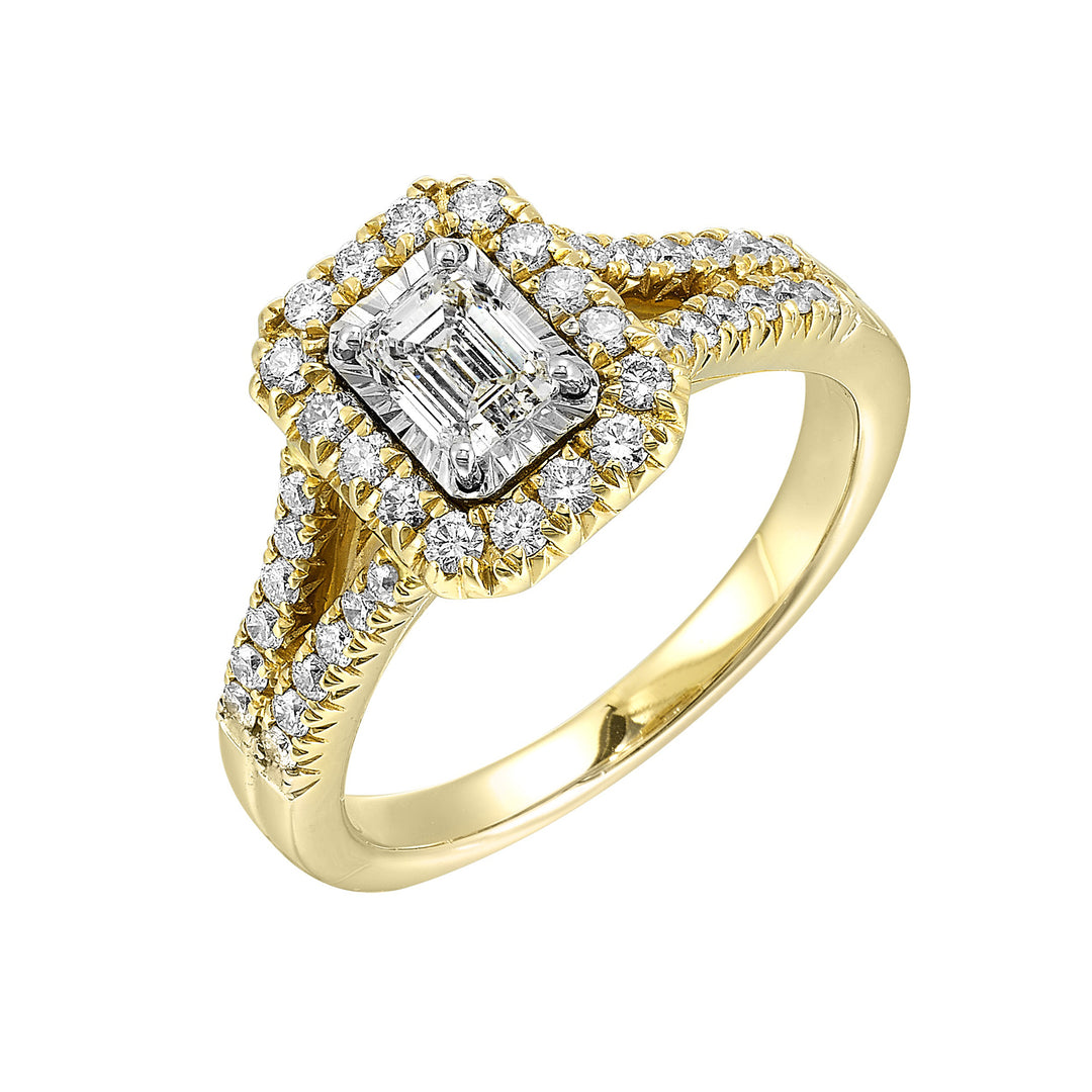 14Kt Yellow Gold Diamond 1Ctw Ring