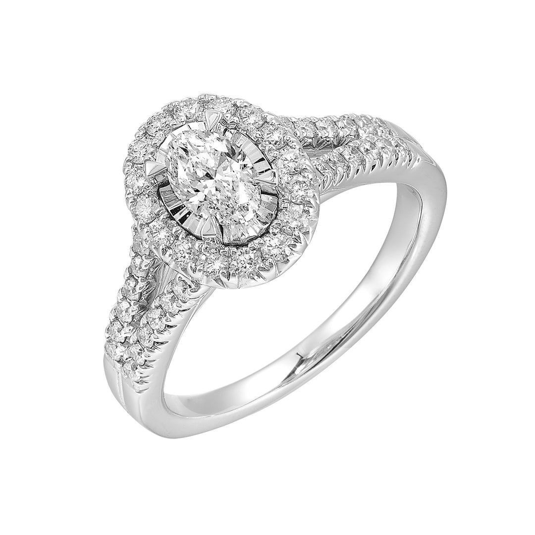 14Kt White Gold Diamond 1Ctw Ring